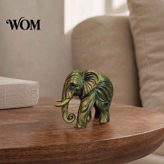3D Printing Elephant Figurine Printed Figurine, One-Piece Molding, Cute Simulated Unique Artistic Sculpture Model, Desktop Ornament for Home,