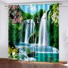 Nature Landscape Sunshine Forest Semi Blackout Curtain Set of 2 Panels for Bedroom Living Room Kitchen Office Home Decoration