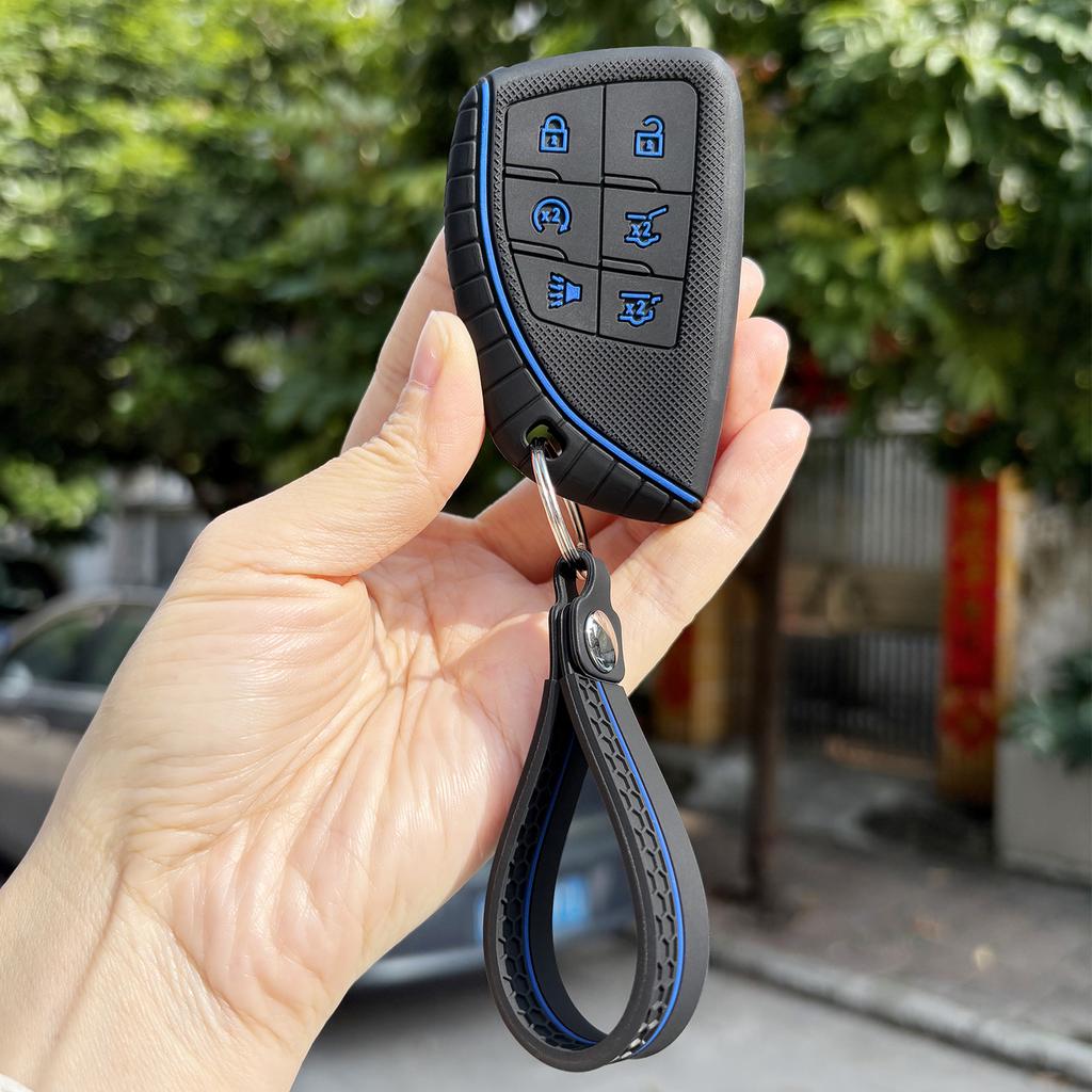 Silikon Schlüsselanhänger Schlüsseletui Für Chevrolet Tahoe Chevy Silverado 1500 Für Gmc Yukon Suburban Sierra 1500 2500Hd 3500Hd Schlüsselkappen