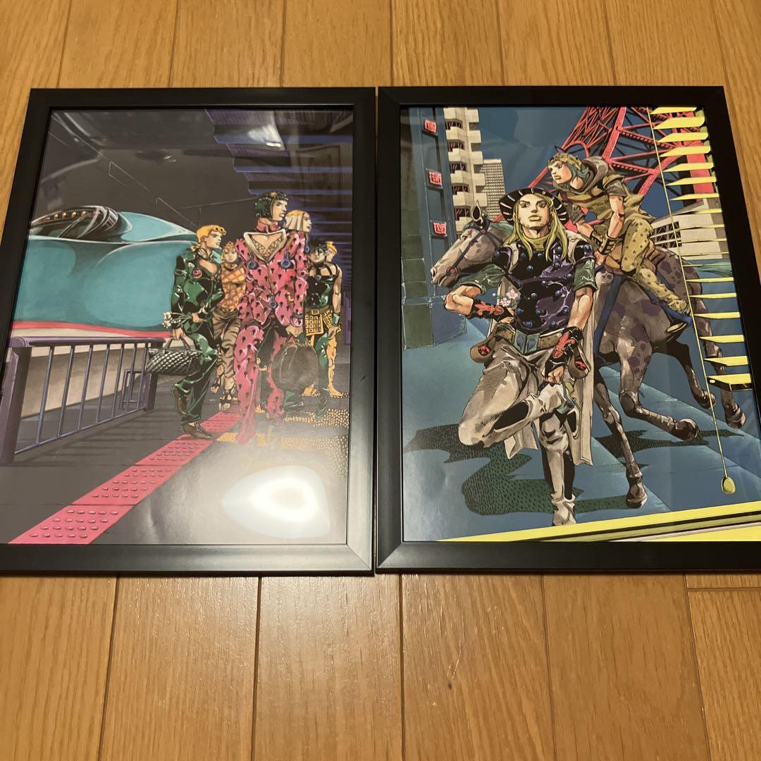 

[USED] JoJo s Bizarre Adventure Framed Posters Part 5 Shinkansen Part 7 Tokyo Tower Set of 2