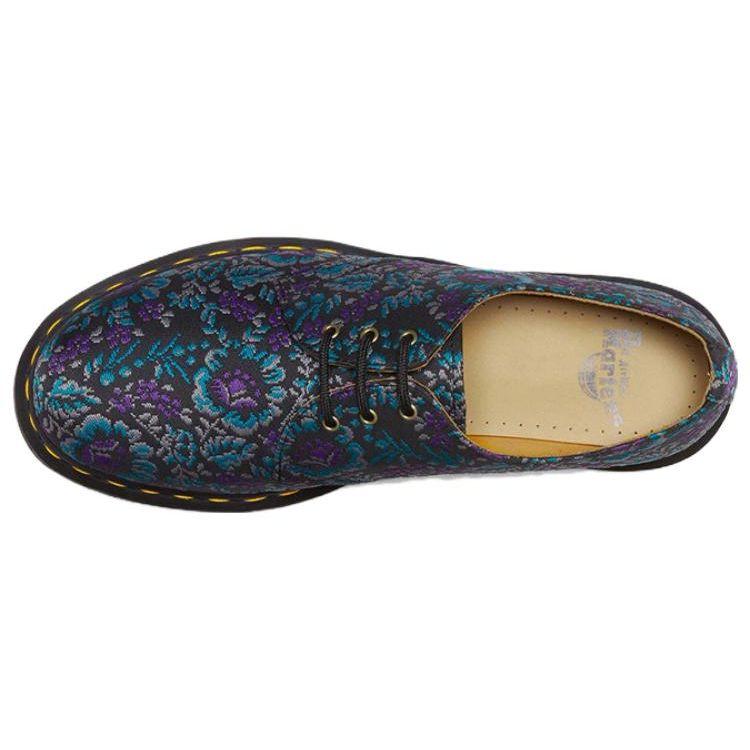 Dr. Martens Leather Round Toe Lace-Up Comfortable Casual Shoes Women Shoes Black Purple 31135548