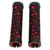 Bike Handle Grip Red Anti Slip Raised Texture Stable High Strength Double Locking Mountain Bike Handle Bar Grips