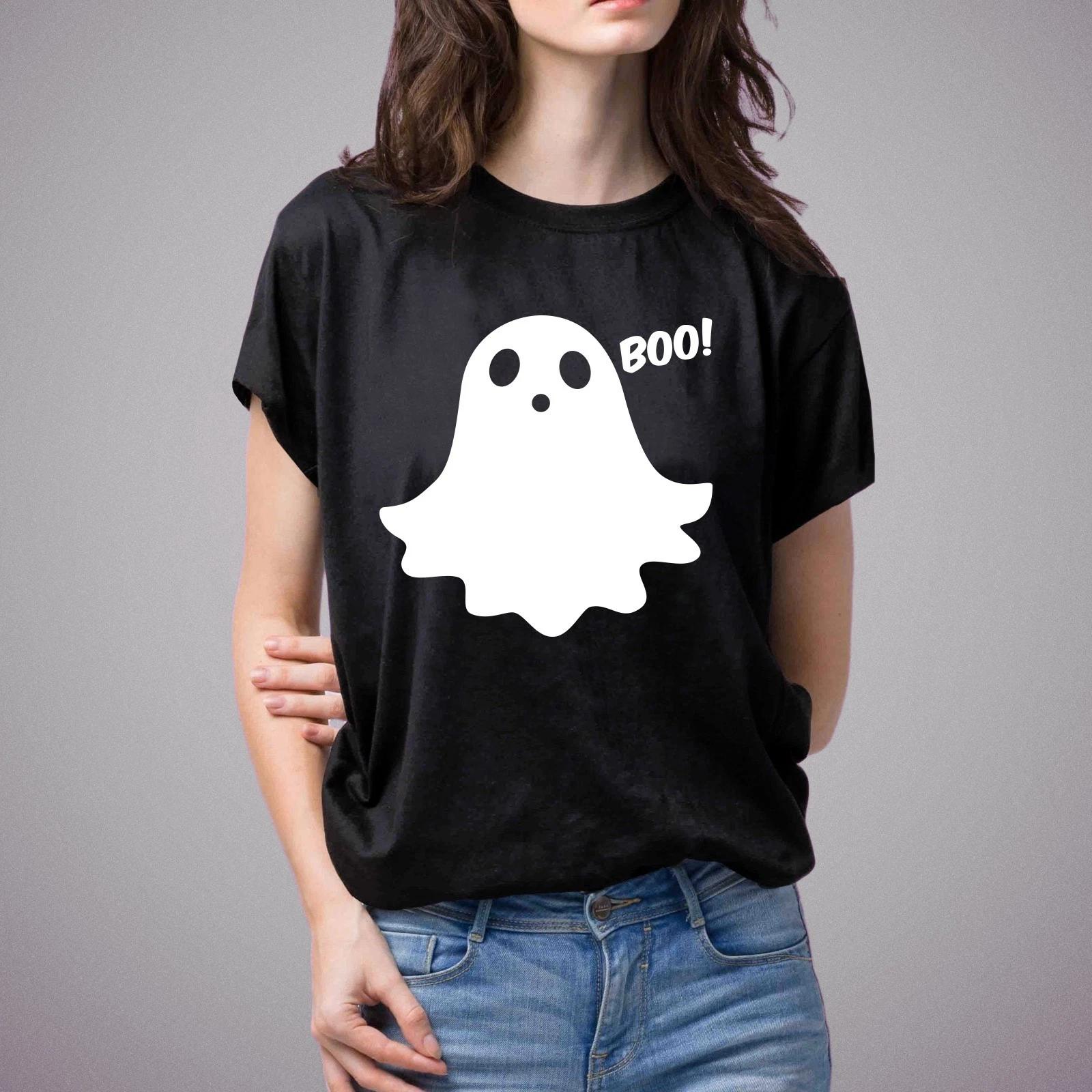 Unisex T-Shirt - BOO! Cute Ghost Halloween Fun Novelty Gift 3XL