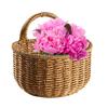 Wandmontierter Gemüse- und Obstkorb Rattan Hängekorb Plastik Wandmontierter Blumiger Hängekorb Heimdekoration