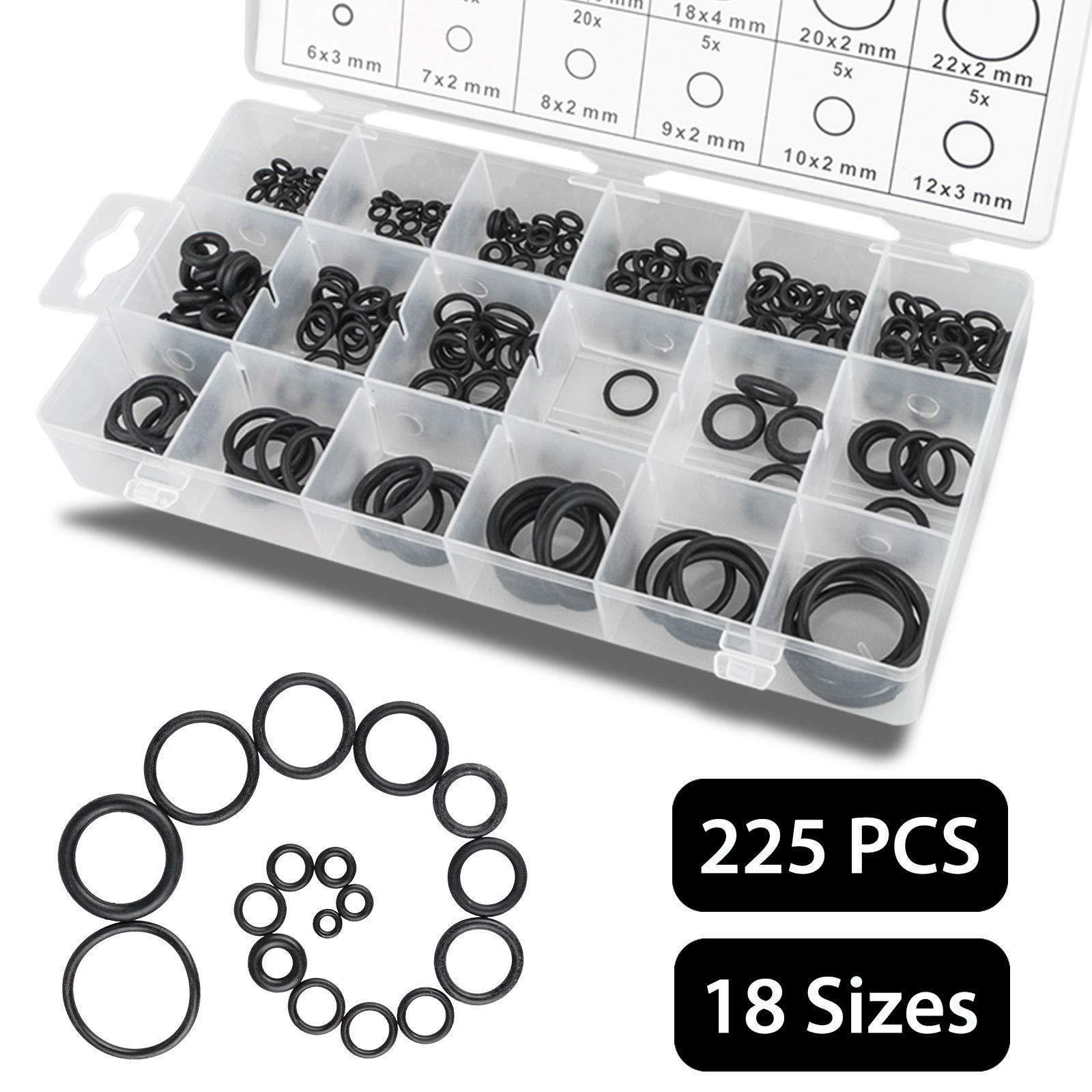 

225 2 Boxes Sizes Rubber Grommet Kit Sealing O For Automotive Rv Rubber Grommet Kit Wiring 3Mm-22Mm Reusable Case One Size чёрный