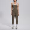 Contrast Color Nude Yoga Suit Casual And Versatile Thread High Waist Outdoor Fitness