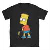 T-shirts Cartoon Les Simpsons Coton Pur T-shirts Amusants Col Rond Bart Piss Art Drôle T-shirts Manches Courtes Vêtements 4XL 5XL