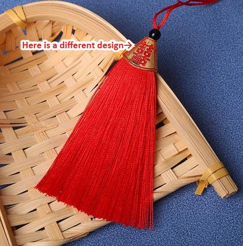 5Pcs 8cm Fish Mouth Tassel - DIY Fringe Trim for Handbag Fragrant Sachet Chinese Traditional Decorative Pendant for Costume Fan