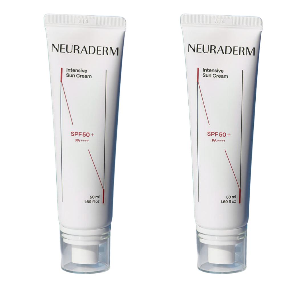 Neuraderm Intensive Sunscreen SPF50+ PA++++ 50ml Twin Pack Daily UV Protection and Hydrating Sun Cream