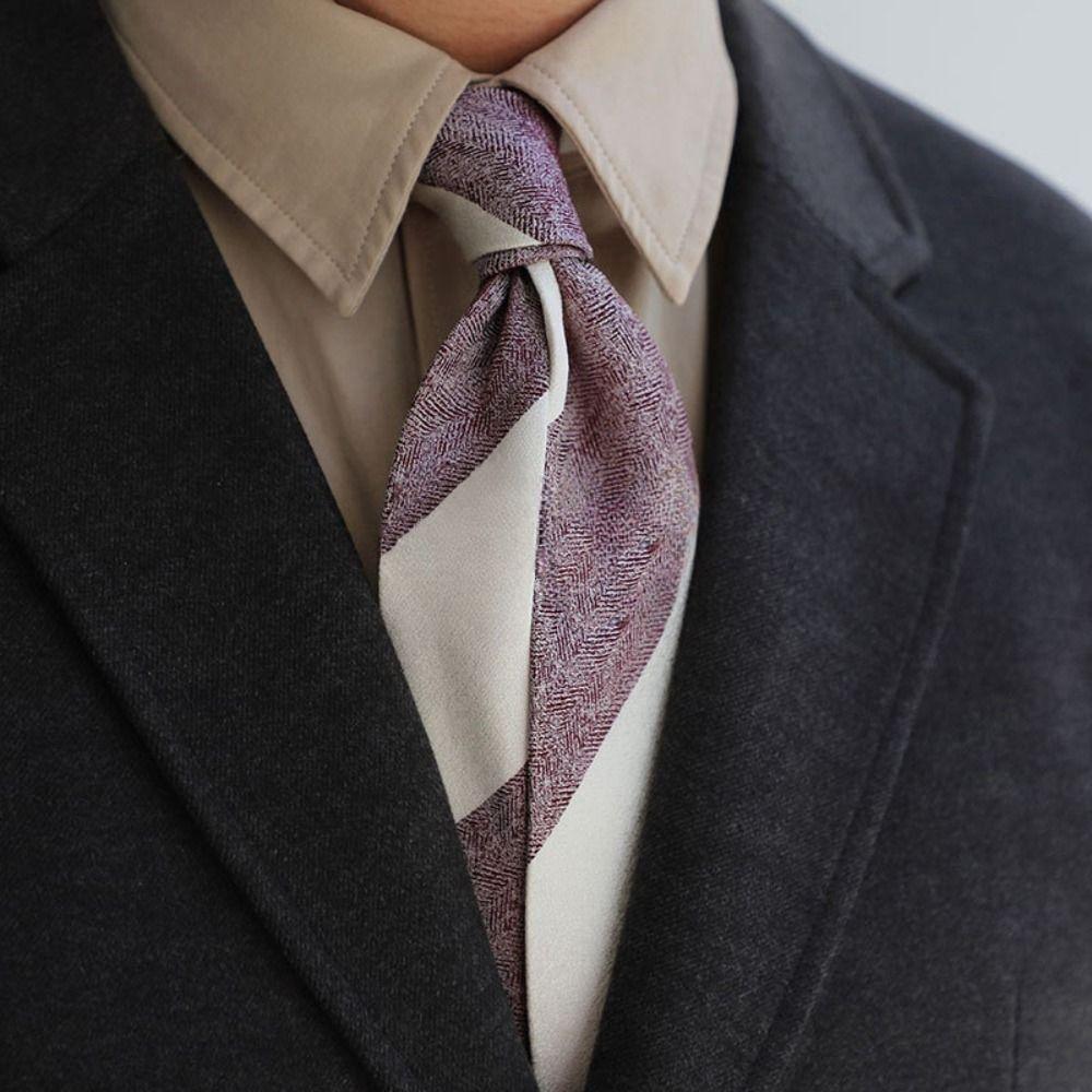 Adjustable Shirt Necktie Soft Men Cravat Fashion Striped Tie  Boys