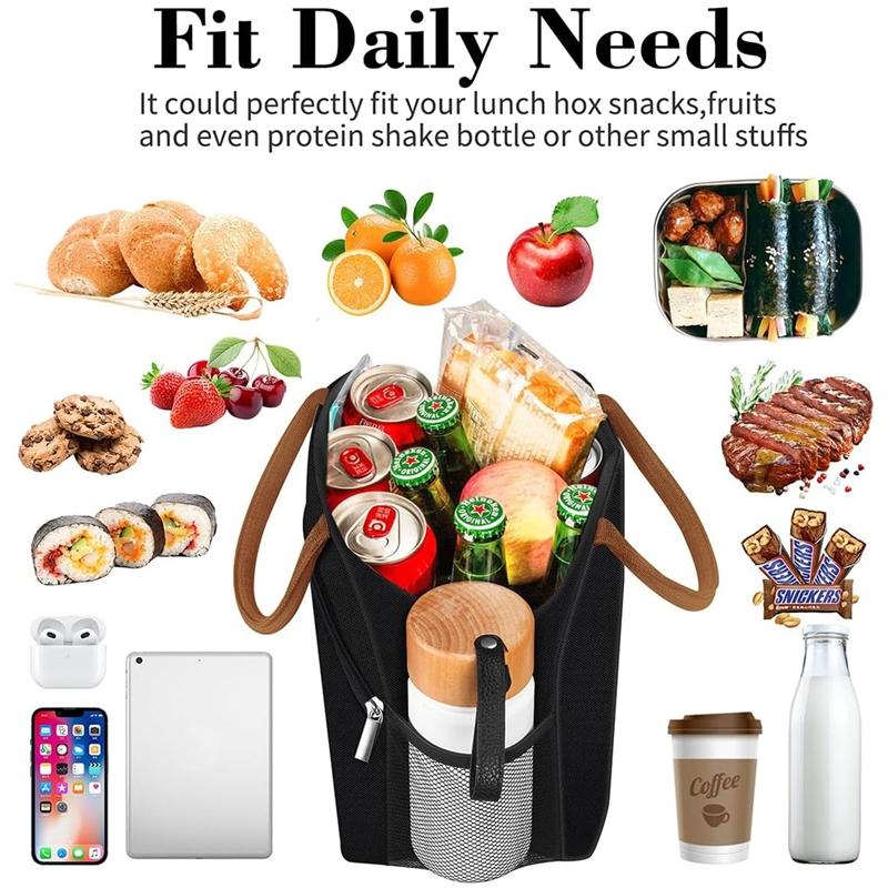 Insulated Lunch Box Leakproof Small Food Container Bag Reusable Cooler Lunch Containers Work Travel Outdoor Bag