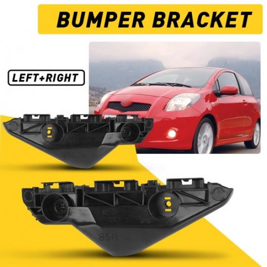 Front New Bumper Retainer Bracket Set For 2007-2012 Toyota Yaris Sedan