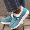 Dude Shoes Women Wendy Comfortable Flat Slip On Mujer Zapatillas Winter Warm Plush Vulcanize Sneaker Fur Mocassin Loafers Female