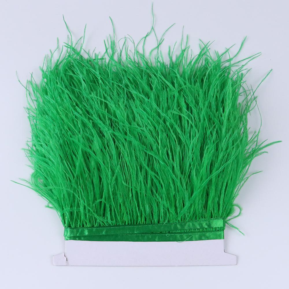 1 Meter Ostrich Feather Trim Trimming Natural Ostrich plumage Fringe Ribbon Lace for Wedding Party Dress Sewing Decoration plume