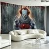 It Clown Wall Tapestry Aesthetic Wall Hanging Printed Fabric Blanket Decorative Tapestries for Bedroom Living Room Home Decor
