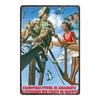 Vintage Russian Cartoon PinUp Girl Metal Tin Sign  Retro Iron Painting Plaque for Pub Cafe Home Wall Decor  Sexy Girl Poster