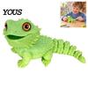 PLA Lizard Model 3D Printed Bearded Dragon Figure, Realistic Fidget Toy with Simulated Flexible Joints, Articulated Reptile for Desk Decoration