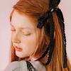 mellotory double ribbon hairpin (black)