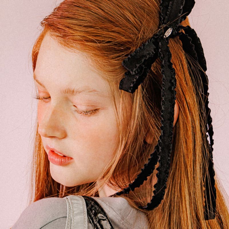 mellotory double ribbon hairpin (black)