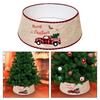 Christmas Tree Skirt Rings Home Decor Ornament Round Linen Base Cover Artificial