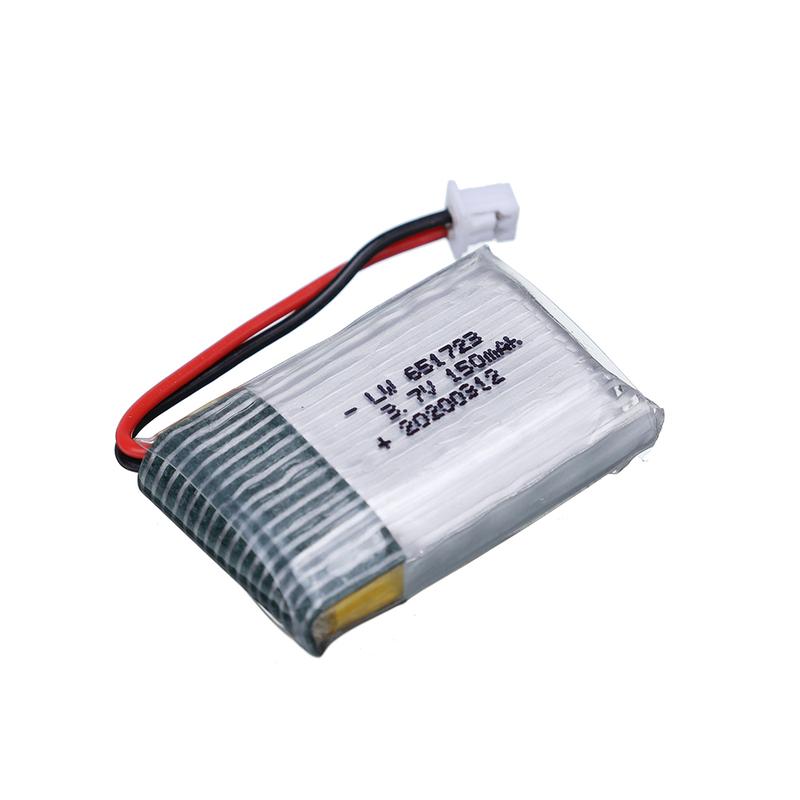 3.7V 150mah 651723 for H20 S8 M67 U839 RC Quadcopter helicopter spare parts 3.7V LiPo battery for H20 RC toys Drones batteries