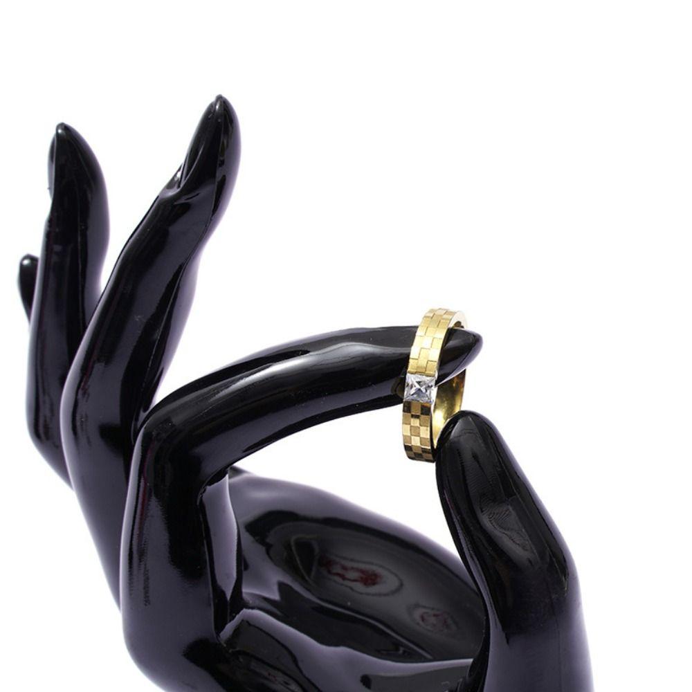 Easy to clean Plastic Jewelry Display Stand OK Hand Model Art Ring Display Ornaments Simulation OK Hand Model Props Desktop
