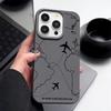 Lidmašīnas lidojuma maršruta maciņš iPhone 16 Pro Max 15 14 13 12 11 triecienizturīgs plāns mīksts silikona maciņš vāciņš