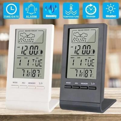 LED Digital Automatische Elektronische Monitor Uhr Thermometer Hygrometer Anzeige Wecker Indoor/Outdoor Wetterstation