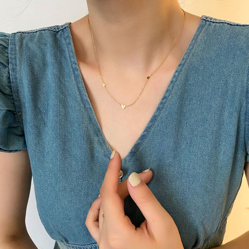 Yuxi Women's Titanium Steel Non-Fading Exquisite Clavicle Necklace  