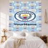 Manchester City Custom Your Name Wall Decor Tapestry Art For Pet Memorial Birthdaywedding Party Backdrop Family Gift