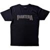 Pantera - Leaf Skull Hi Build Logo - Black T-shirt