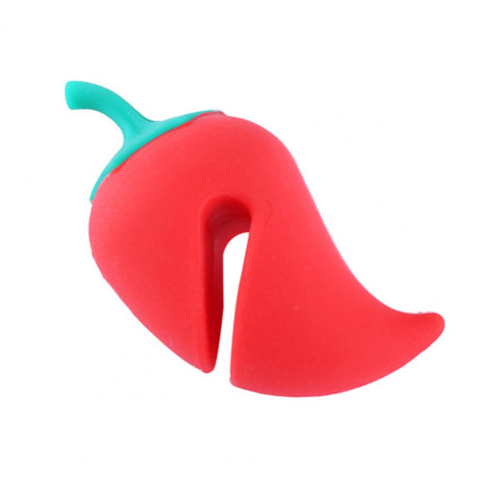 Silicone Lid Lifter Spill Proof Overflow Prevent Carrot Chilli Shape Pot Lid Holder Clips Stopper Cooking Kitchen Specialty Tool