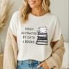 Cat Book Lover Shirt, Hand Drawn Kitty Reading Tee, Cozy Bookish Gift for Cat Lovers, Unisex Cotton T-Shirt