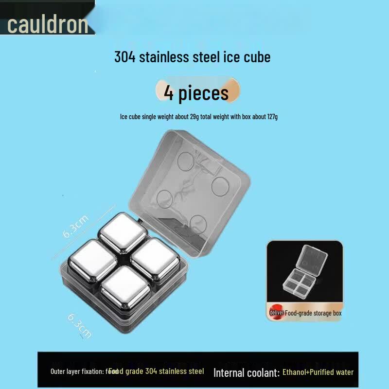 304 Stainless Steel Reusable Ice Cubes