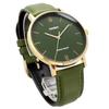 CASIO Quartz Mens Watch MTP-VT01GL-3B Gold Green Leather Band Overseas Model