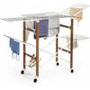 Clothes Drying Rack, Foldable Vertical Drying Rack On Wheels, 18m of Drying Space, Multi-Position, 6 Wings, 38 Bar Drying Rack