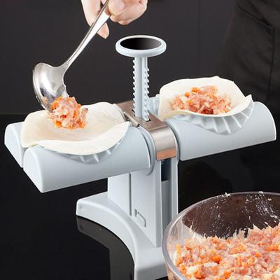 Forma do pierogów ręczna prasa akcesoria do pieczenia plastikowa podwójna głowica forma do ravioli do kuchni