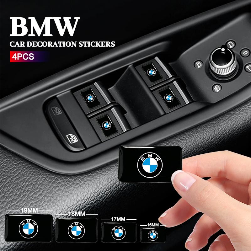 4pcs 16/17/18/19mm For Bmw M Performance Alpina X1 X3 X4 E87 E36 E46 E90 E39 F10 F16 X6 M3 Car Steering Wheel Sticker Decals FW6
