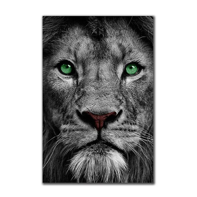 Modern Animal Lion Canvas Painting Black and White Posters and Prints Wall Art Picture for Living Room Wall Decoration Cuadros