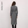 LANCY Women's Commuter Pleated Shirt Dress