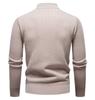 Herren Casual Fleece Pullover Herbst Winter Strickwaren Halber Reißverschluss Gestrickte Pullover Herren