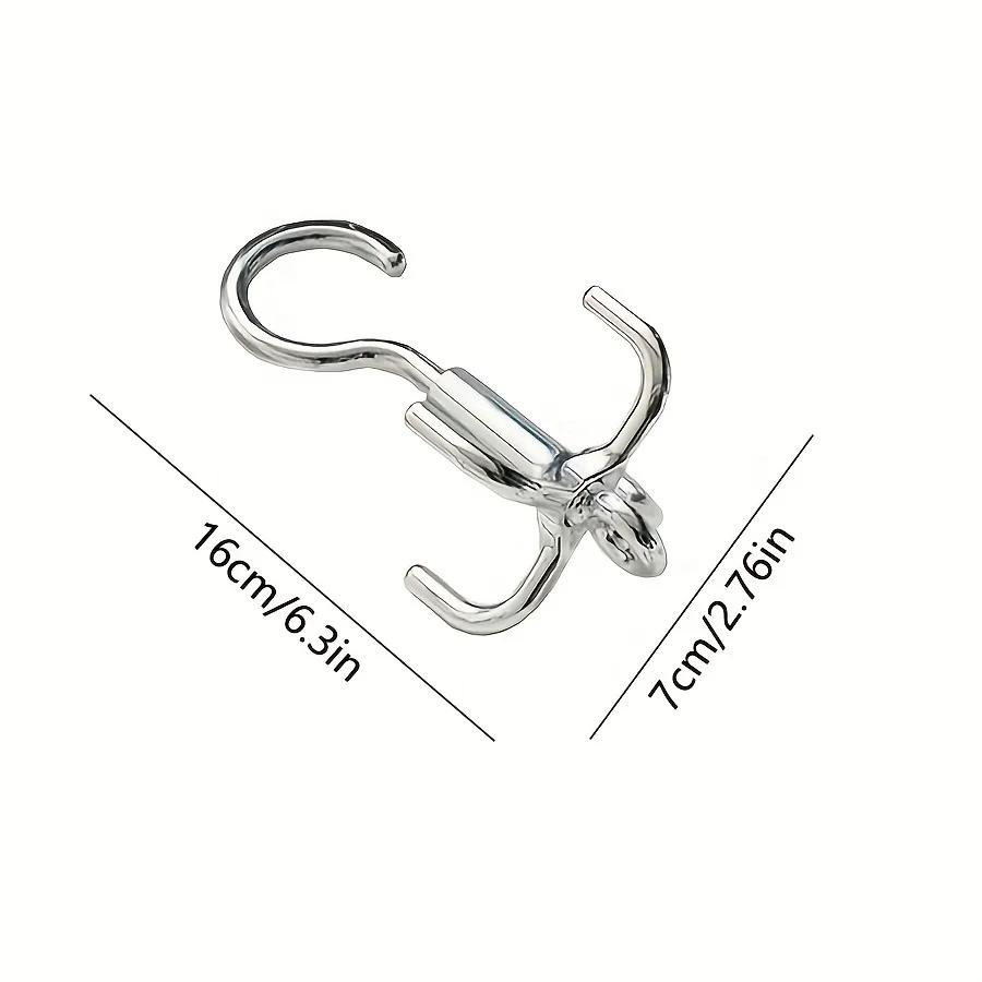 1/2pcs 4 Claws Multifunctional Rotating Clothes Hook Punch Free Rotation Coat Hanger Belt Organizer Scarf Storage Rack Wardrobe