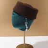 New Hard Top Wool Felt Berets Concave Top British Retro Vintage Fedoras Hats Pillbox Cap Wedding
