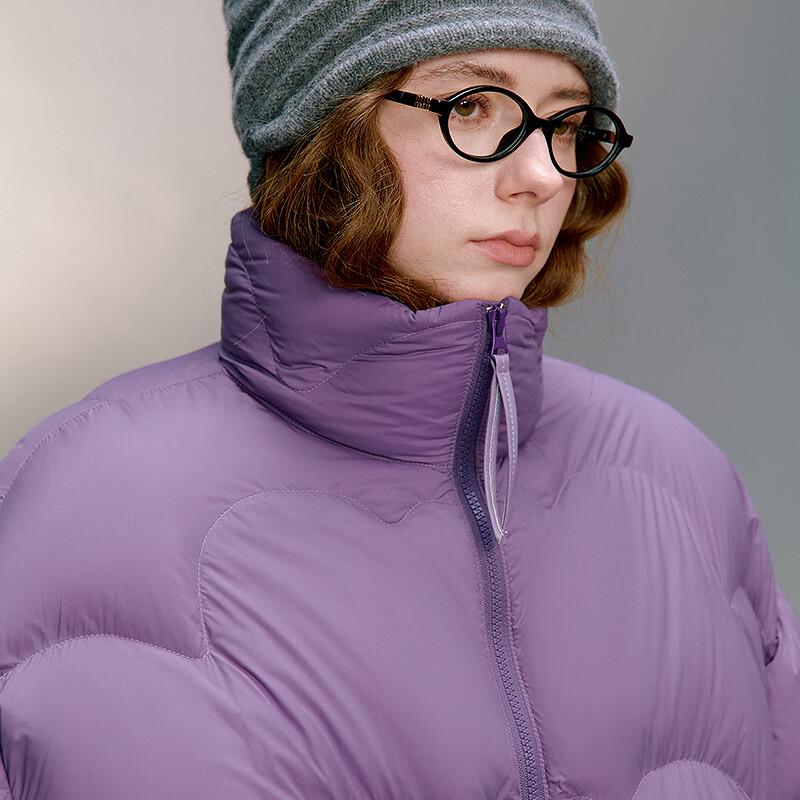 Chuyu Lightweight Wave Pattern White Duck Down Jacket for Women