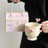 Girls' Heart Dreamy Butterfly Ceramic Mug Girls' High Pretty Coffee Water Cup Souvenir Niche Birthday Gift
