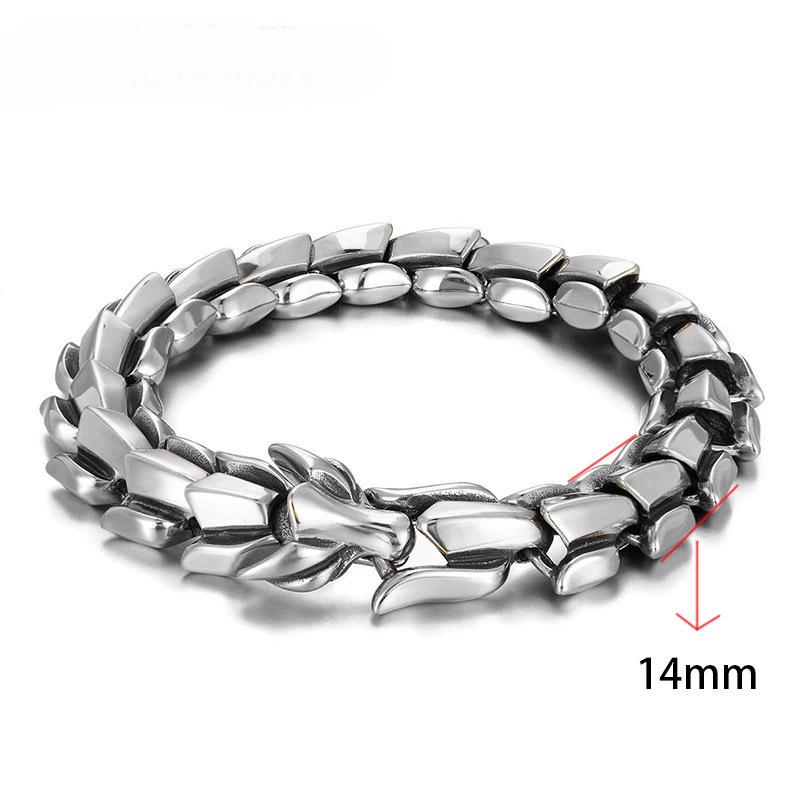 Retro Dragon Head Bracelet: Hip Hop Punk Style for Men, Women & Kids