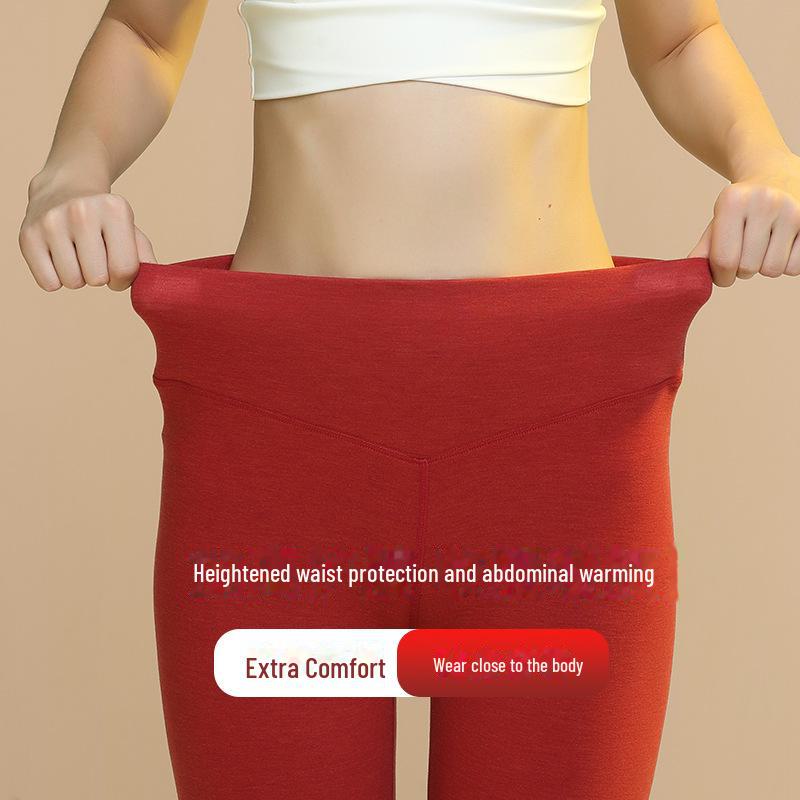 Leggings Taille Haute en Poil de Chameau avec Genouillères - Chauds, Velours Épais pour l'Automne/Hiver pour Femmes