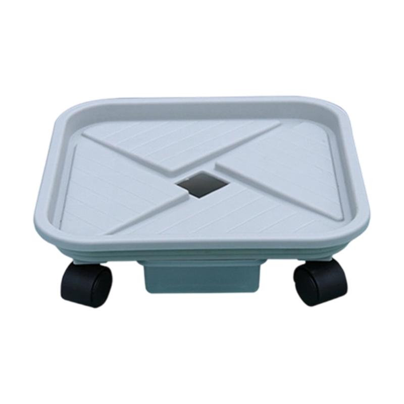 

Movable Pot Tray With Wheel Heavy Duty Rolled Plant Rack Square Indoor Support for Storage Balcony Gardening S