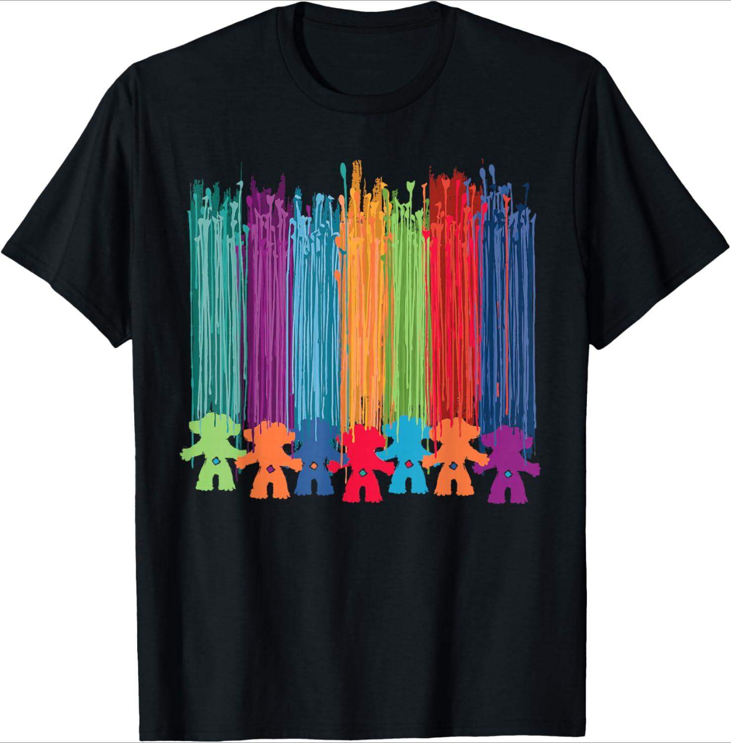 

Classic TrollsPainted Hair Trolls design100 cotton summer Oneck short sleeve casual printed mens Tshirt M