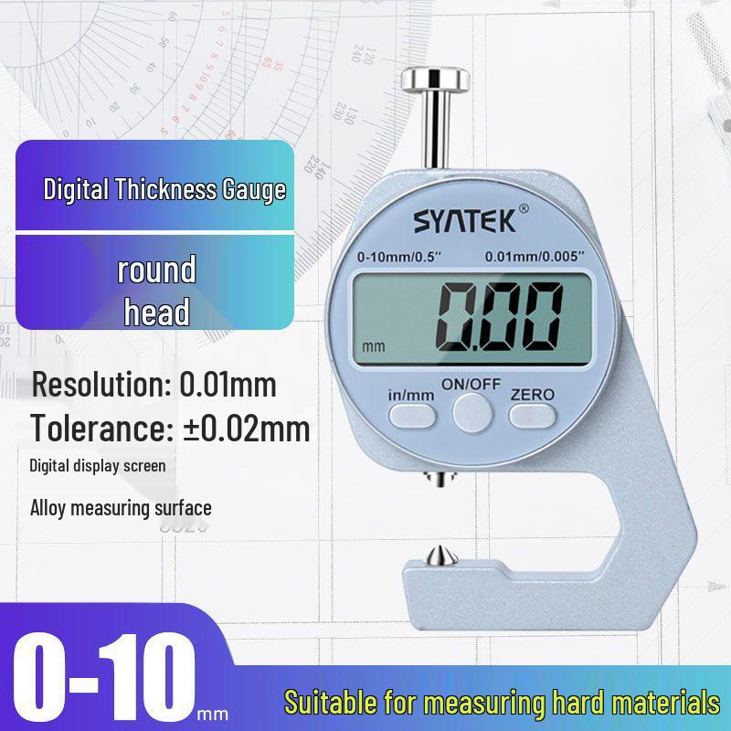 High-Precision Electronic Digital Caliper for Measuring Thickness of Paper, Board, and Glass